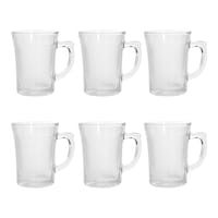 City Glass Premium Baraka Cup, Clear - Pack of 6
