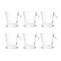 City Glass Premium Lychee Crystal Cup, Clear - Pack of 6