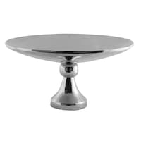 Vague Stainless Steel Shiny Finish Round Cake Stand, 43cm