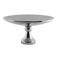 Vague Stainless Steel Shiny Finish Round Cake Stand, 36cm