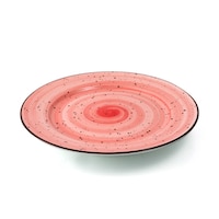 Porceletta Glazed Porcelain Flat Plate, 15.5cm, Red