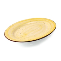 Picture of Porceletta Glazed Porcelain yellow Oval Plate, 30cm, Yellow