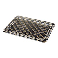 Vague Acrylic Traditional Tray, 60cm, Clear & Gold