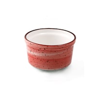 Porceletta Glazed Porcelain Lined Ramekin, 6.8cm, Red