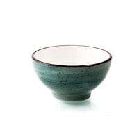 Porceletta Glazed Porcelain Footed Bowl, 8cm, Green