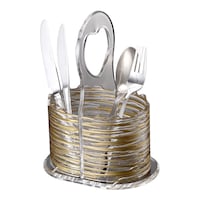 Picture of Vague Acrylic Cutlery Holder, 25cm, Bark Gold