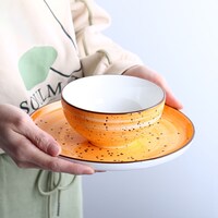 Picture of Porceletta Glazed Porcelain Footed Bowl, 8cm, Orange