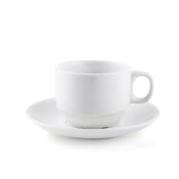 Picture of Porceletta Porcelain Coffee and Tea Cup & Saucer, 200ml, Ivory