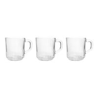 City Glass Premium Bolivia Tea Cup, Clear - Pack of 3