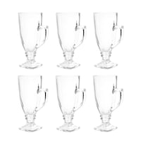 City Glass Premium Frappe Crystal Juice Glass, Clear - Pack of 6