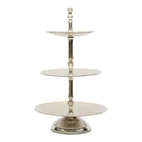 Picture of Vague Stainless Steel 3 Layer Cake Stand, 57cm, Silver