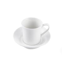 Porceletta Porcelain Tea & Coffee Cup and Saucer, 230ml, Ivory