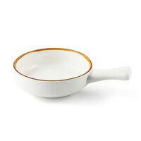 Picture of Porceletta Mocha Porcelain Serving Pan, 8.5inch, Ivory