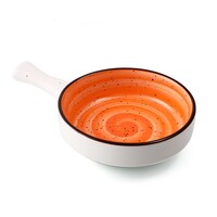 Picture of Porceletta Glazed Porcelain Serving Pan, 8.5inch, Orange