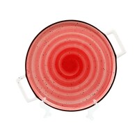 Porceletta Glazed Porcelain Pizza Plate, 32.5cm, Red
