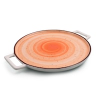 Porceletta Glazed Porcelain Pizza Plate, 39cm, Orange
