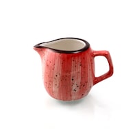 Porceletta Glazed Porcelain Creamer Pot, 120ml, Red