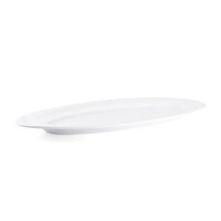 Picture of Porceletta Porcelain Oval Buffet Plate, 58cm, Ivory