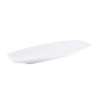Picture of Porceletta Ivory Porcelain Boat Rectangular Plate, 18inch, White