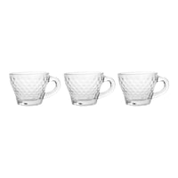 Picture of Fratelli Caneca Monocca Daimond Cup, Clear - Pack of 3