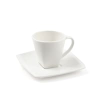 Picture of Porceletta Porcelain Meena Design Coffee Cup & Saucer, 90ml, Ivory