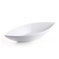 Picture of Porceletta Porcelain Leaf Design Bowl, 35cm, Ivory