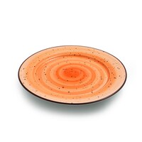 Porceletta Glazed Porcelain Flat Plate, 15.5cm, Orange