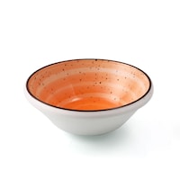 Picture of Porceletta Glazed Porcelain Mezza & Salad Bowl, 6inch, Orange