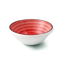 Picture of Porceletta Glazed Porcelain Mezza & Salad Bowl, 6inch, Red