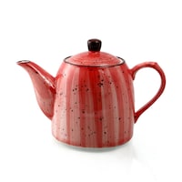 Porceletta Glazed Porcelain Coffee Pot, 700ml, Red