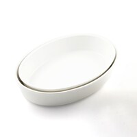 Picture of Porceletta Porcelain Oval Deep Plate, 22.5cm, Ivory