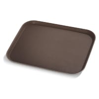 Vague Rectangular Non Slip Plastic Tray, 37.5x50cm, Brown