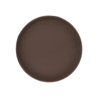 Picture of Vague Round Non Slip Plastic Tray, 28cm, Brown