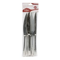 Vague 18/10 Stainless Steel Stylo Design Dessert Knife, 21.3cm - Pack of 6