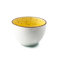 Porceletta Glazed Porcelain Soup Cup, 4inch, Yellow