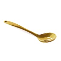Picture of Vague Stainless Steel Serving Spoon with Hole, 26cm, Gold