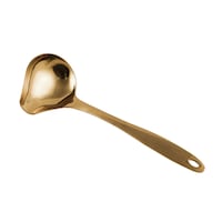 Vague Stainless Steel Serving Spoon, 24cm, Gold