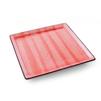 Picture of Porceletta Glazed Porcelain Square Plate, 14cm, Red
