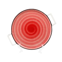 Porceletta Glazed Porcelain Pizza Plate, 39cm, Red