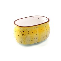 Porceletta Glazed Porcelain Sugar Pot, 4inch, Yellow