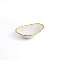 Picture of Porceletta Mocha Porcelain Oval Deep Dish, 10cm, Ivory