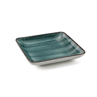 Picture of Porceletta Glazed Porcelain Square Plate, 5inch, Green