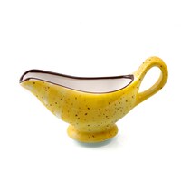 Picture of Porceletta Glazed Porcelain Sauce Boat, 6inch, Yellow