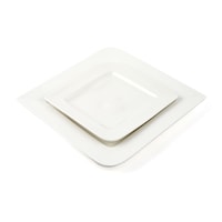 Picture of Porceletta Porcelain Square Plate with Round Egdes, 18cm, Ivory
