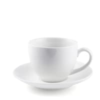 Porceletta Porcelain Cappuccino Cup & Saucer, 230ml, Ivory