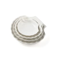 Picture of Porceletta Ivory Porcelain Shell Dish, 15cm, White