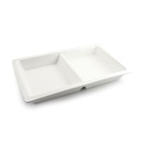 Picture of Porceletta Porcelain Chaffing Dish Insert Two Compartments, Ivory