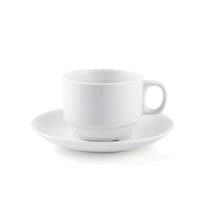 Picture of Porceletta Porcelain Coffee and Tea Cup & Saucer, 230ml, Ivory