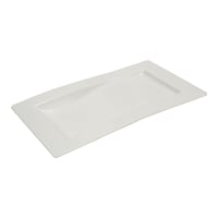 Vague Melamine Rectangle Shape Platter, 57.2x37cm, White
