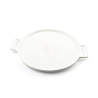 Picture of Porceletta Porcelain Pizza Plate with Handle, 39cm, Ivory